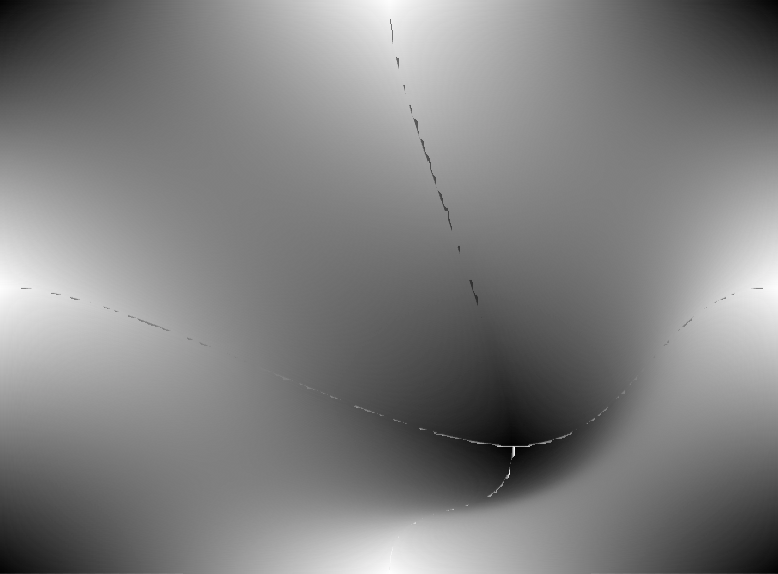 A gap caused by sampling outside a displacement map